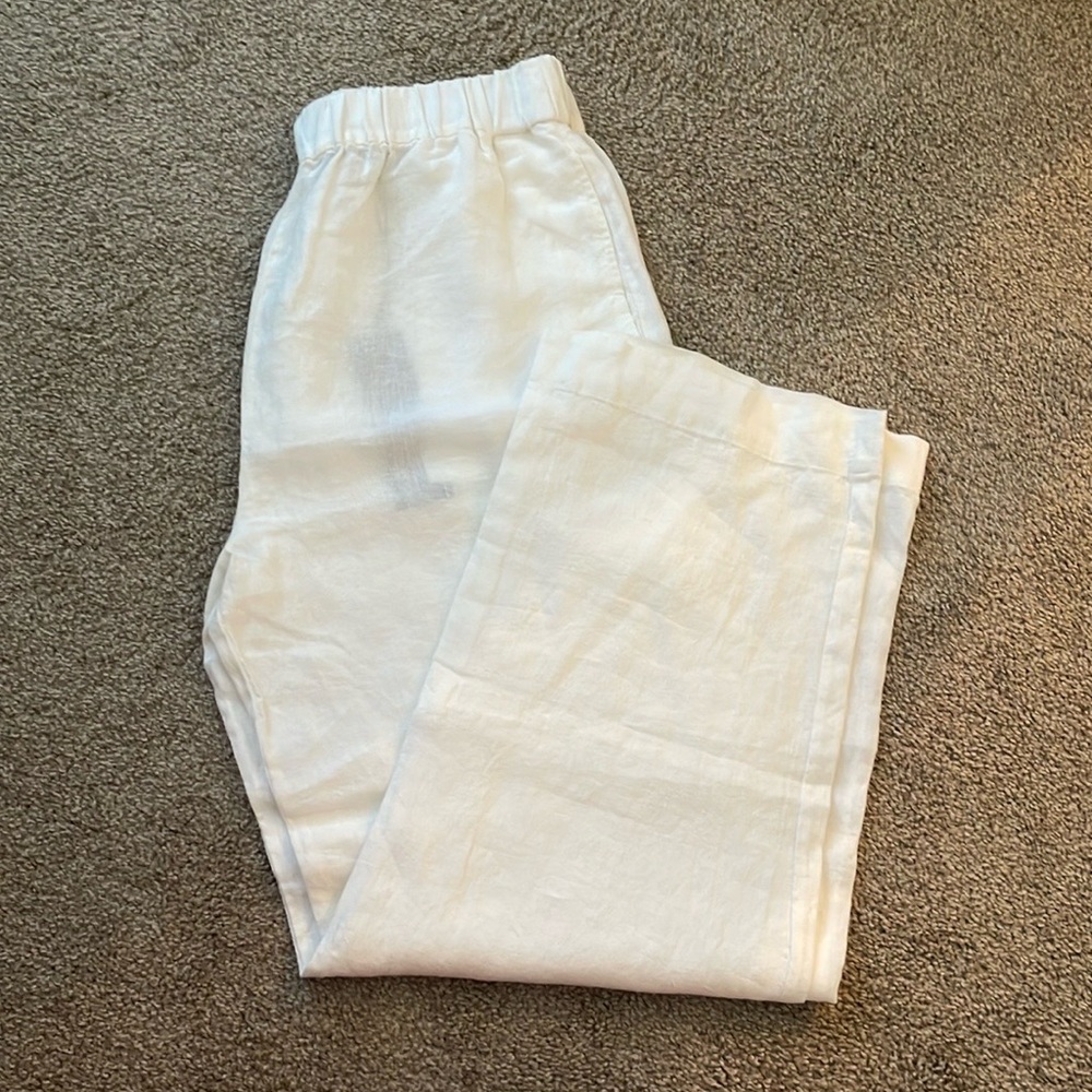 Jenni Kayne White Linen Logan Pant